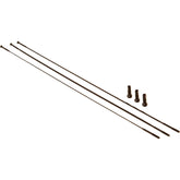 Zipp Spokes & Nipples & Washers Cx Ray Straight-Pull External Hex Secure Lock Black Oxide 220Mm (3 Pcs) Wheel Spares